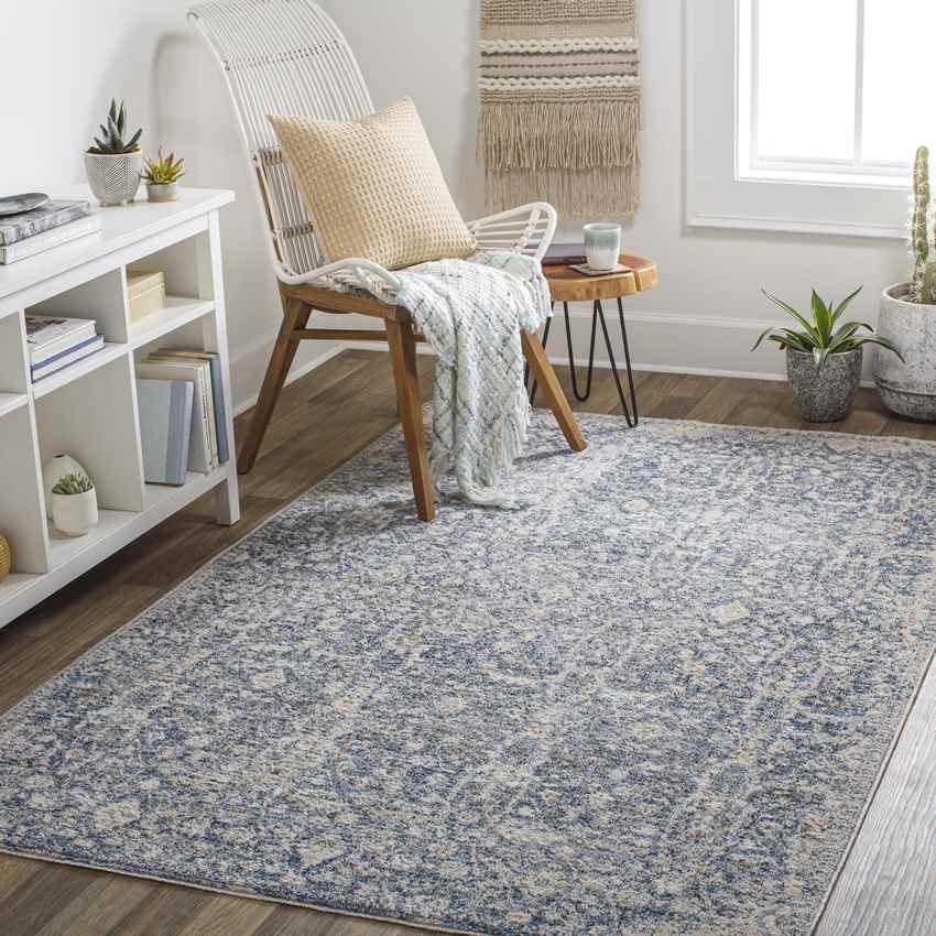 Blackford Traditional Navy Area Rug