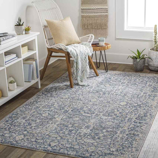 Blackford Traditional Navy Area Rug