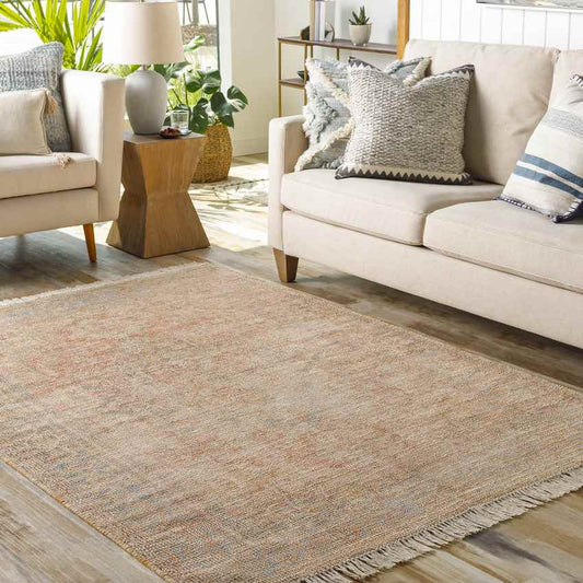 Mound Traditional Burnt Orange Area Rug