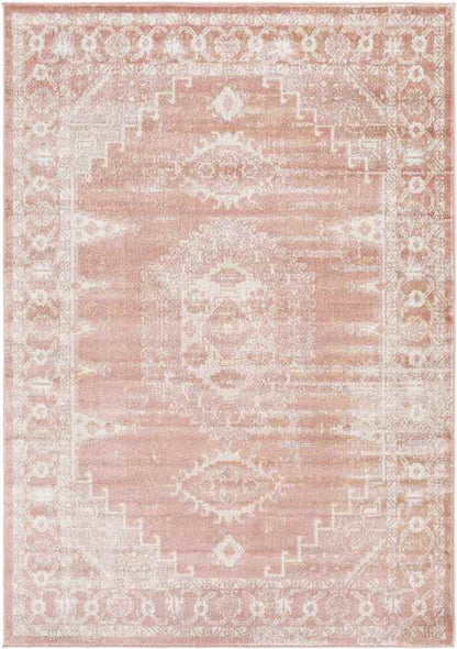 Rock Traditional Coral Area Rug