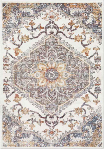 Rock Island Traditional Burnt Orange Area Rug