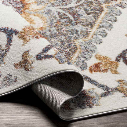 Rock Island Traditional Burnt Orange Area Rug