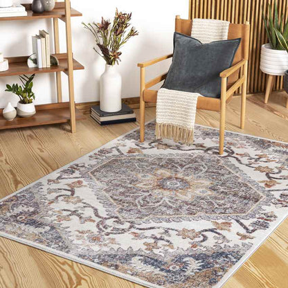 Rock Island Traditional Burnt Orange Area Rug