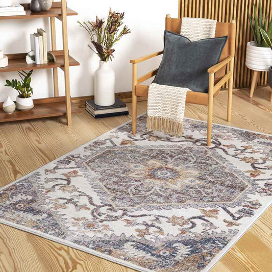 Rock Island Traditional Burnt Orange Area Rug