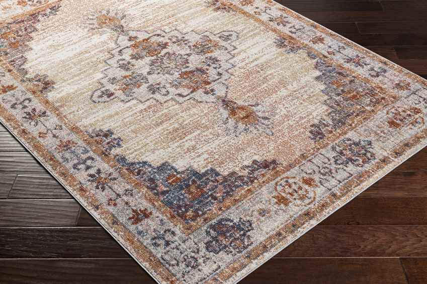 Round Lake Traditional Cider Area Rug