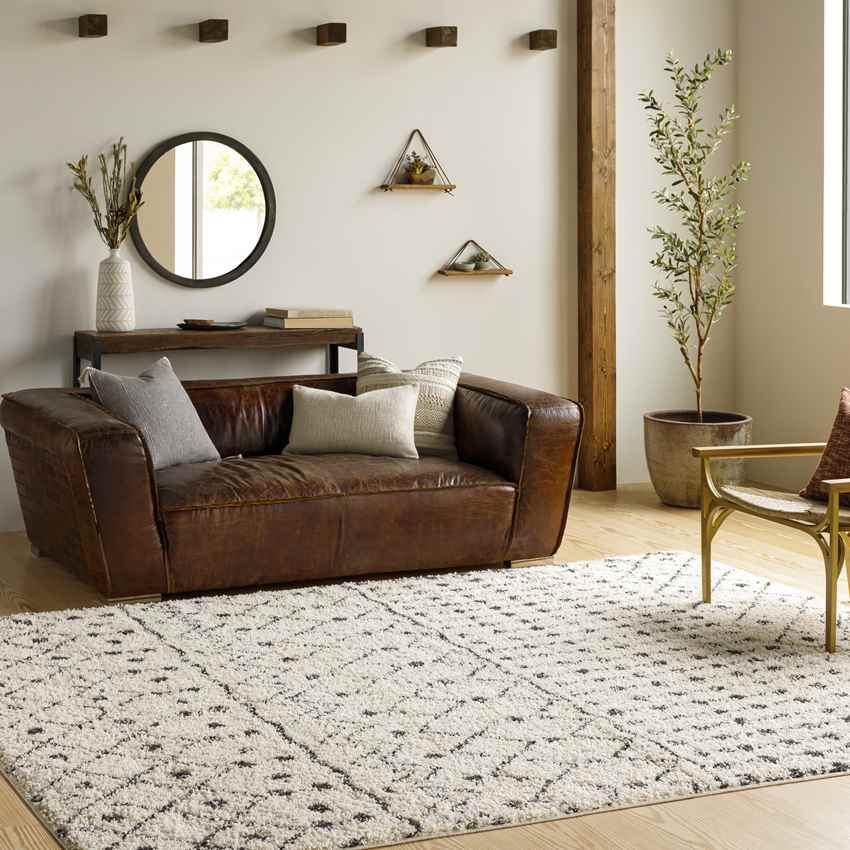 East Dubuque Global Cream Area Rug