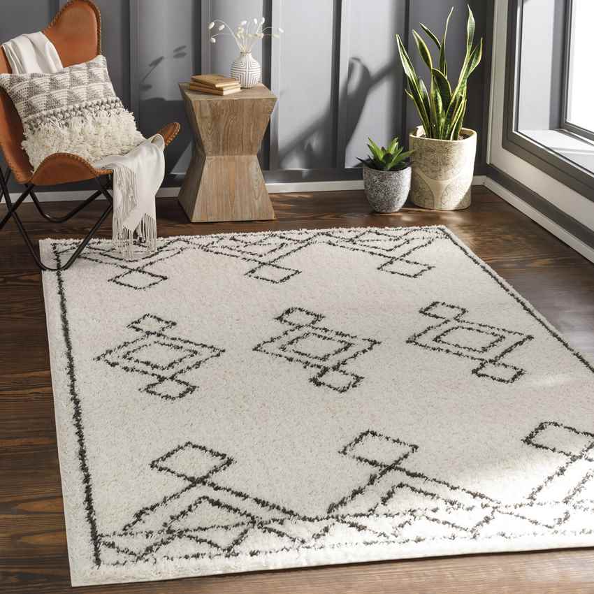 East Moline Global Cream Area Rug