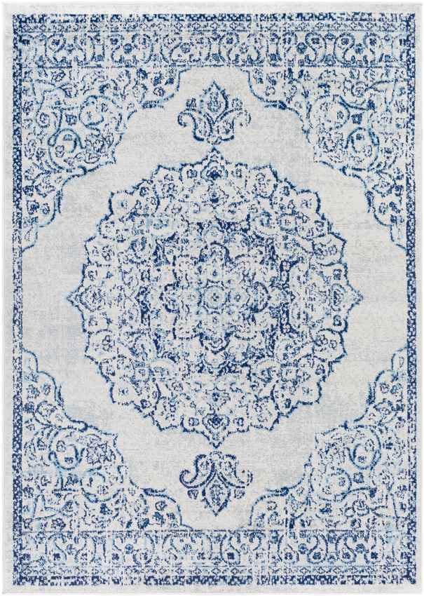 Donna Traditional Dark Blue Area Rug