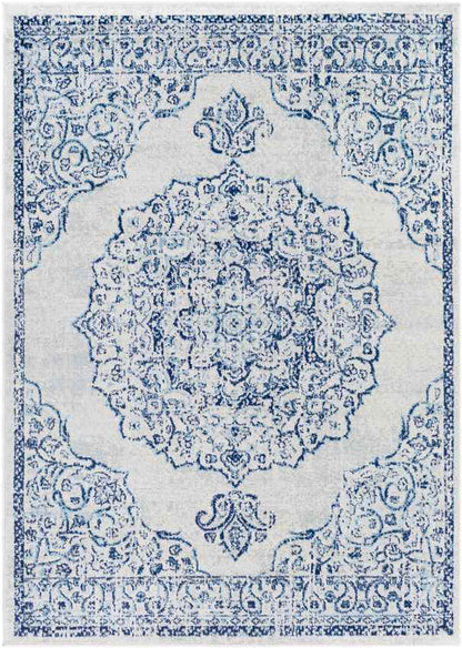 Donna Traditional Dark Blue Area Rug