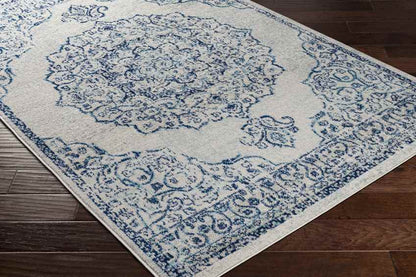 Donna Traditional Dark Blue Area Rug