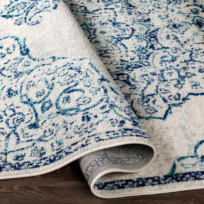 Donna Traditional Dark Blue Area Rug