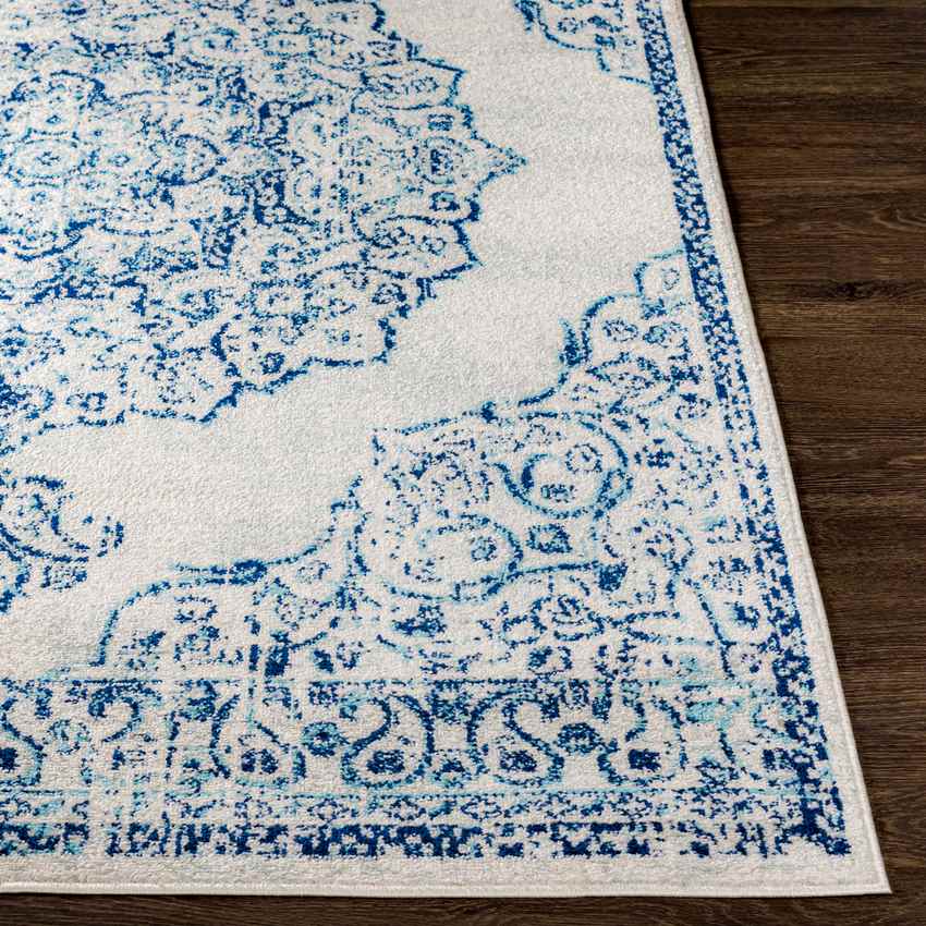 Donna Traditional Dark Blue Area Rug