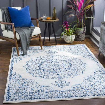 Donna Traditional Dark Blue Area Rug