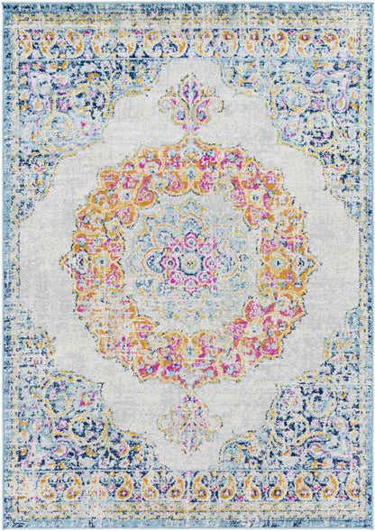 Donna Traditional Light Blue Area Rug