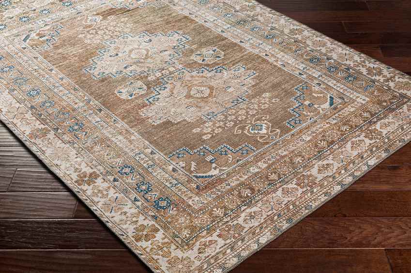 McCordsville Traditional Brown Washable Area Rug