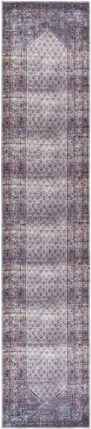 Hayri Traditional Plum Washable Area Rug