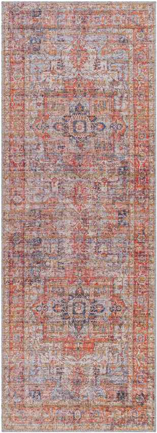 Roseland Traditional Burgundy Washable Area Rug