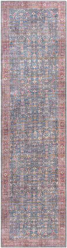 Royal Center Traditional Denim Washable Area Rug