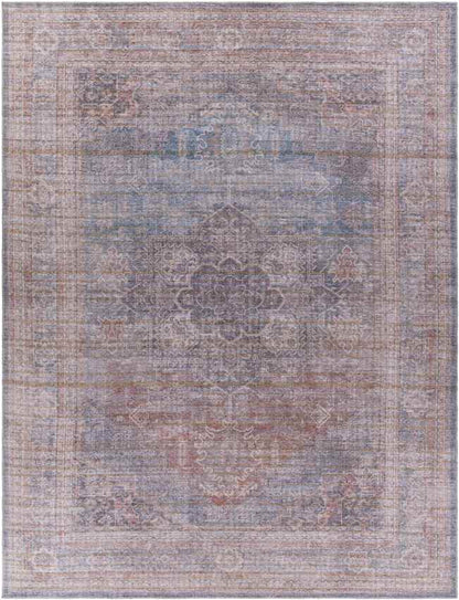 Russiaville Traditional Brown Washable Area Rug