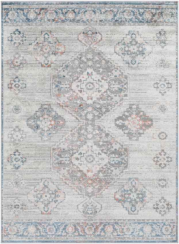 New Salem Traditional Aqua Area Rug
