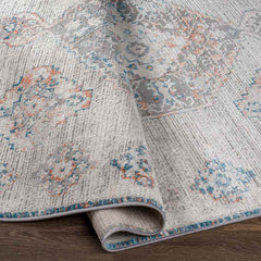 New Salem Traditional Aqua Area Rug