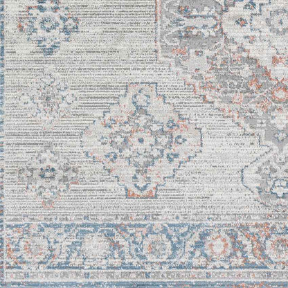 New Salem Traditional Aqua Area Rug