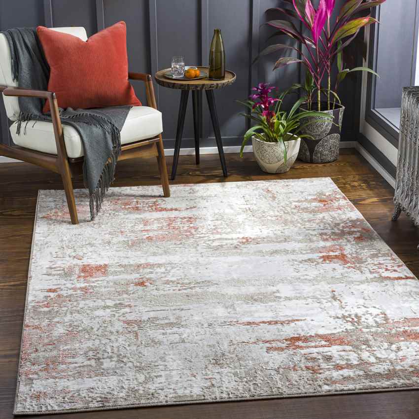 Jasmine Modern Coral Area Rug