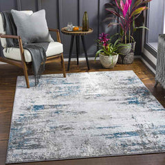 Jasmine Modern Teal Area Rug