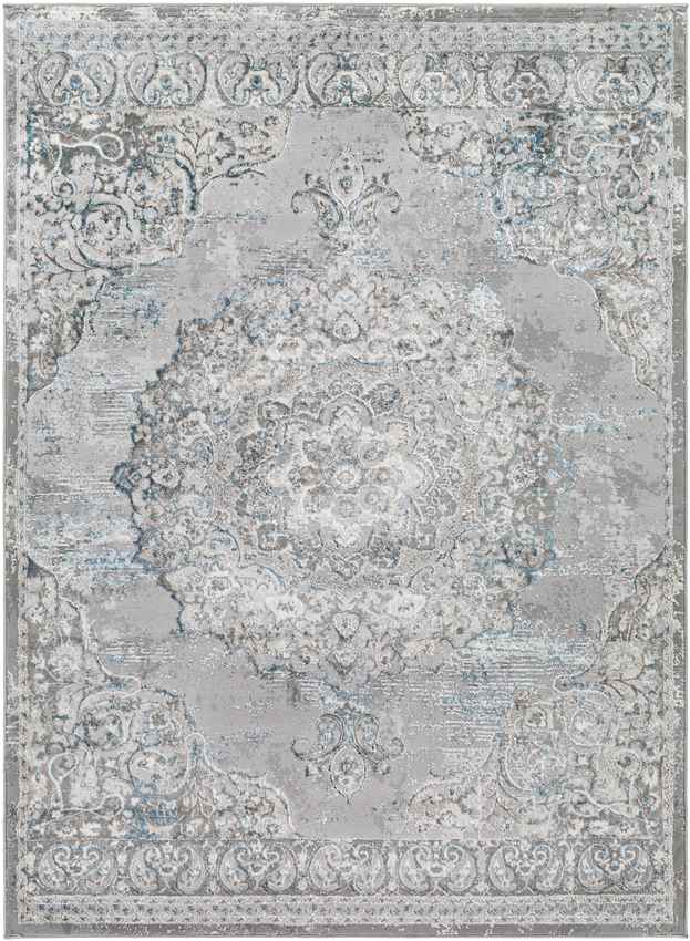 Jerry Traditional Teal Area Rug