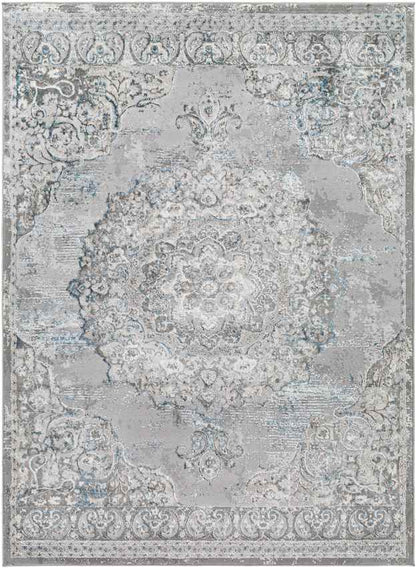 Jerry Traditional Teal Area Rug