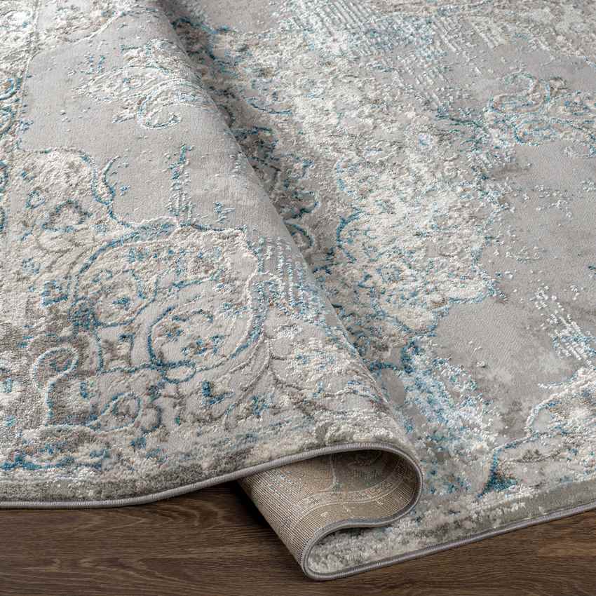 Jerry Traditional Teal Area Rug