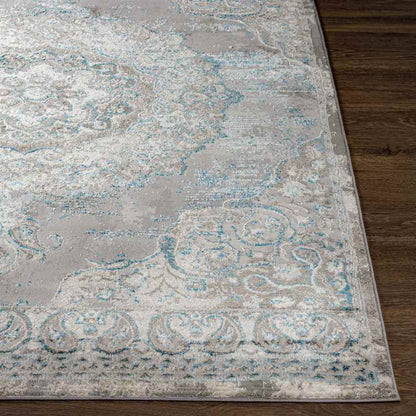 Jerry Traditional Teal Area Rug