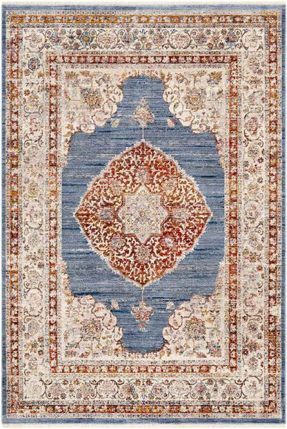 Winthrop Harbor Traditional Denim Area Rug