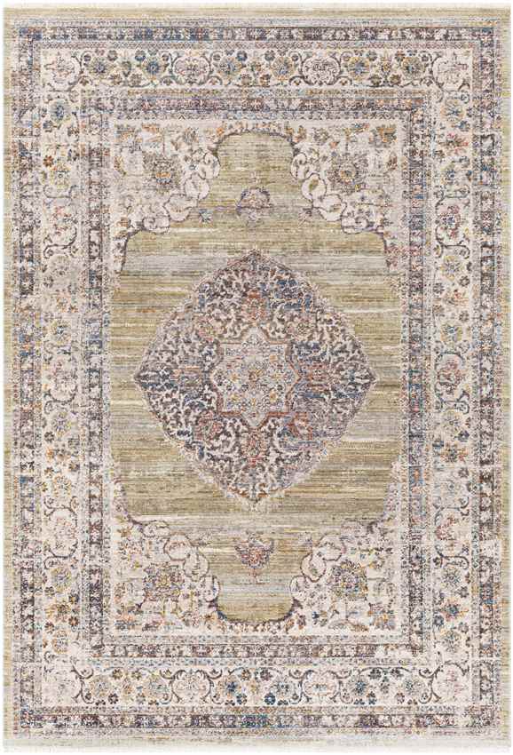 Winthrop Harbor Traditional Olive Area Rug
