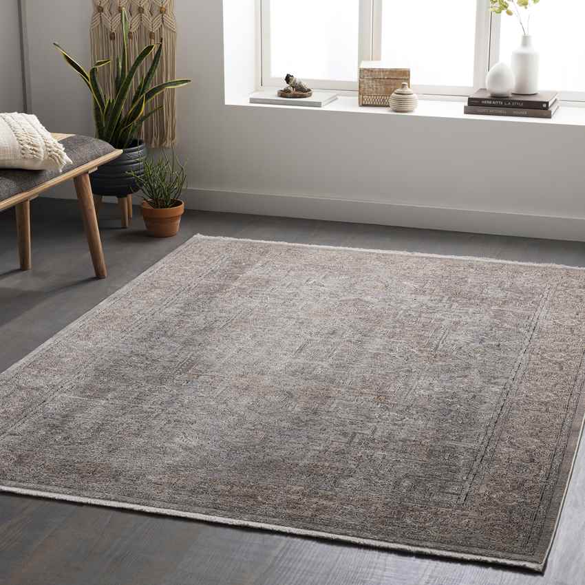 Pierceton Traditional Light Brown Area Rug