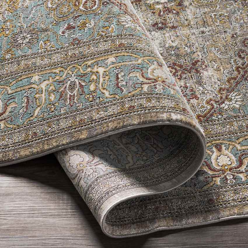 Redkey Traditional Brown Area Rug