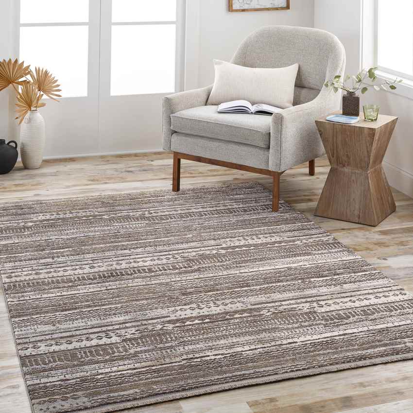 Town of Pines Global Dark Brown Area Rug