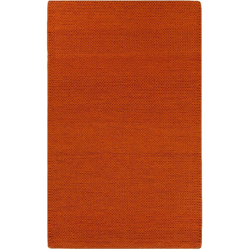 Aaron Modern Burnt Red Area Rug