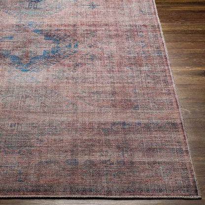 Michiana Shores Traditional Pale Blue Washable Area Rug