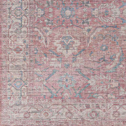 Milltown Traditional Red Washable Area Rug