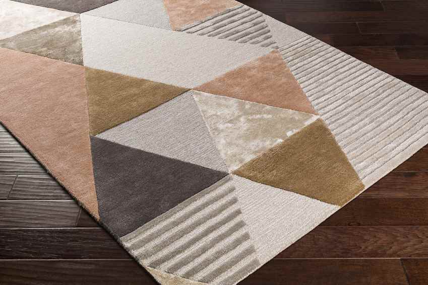 Long Grove Modern Pale Pink Area Rug