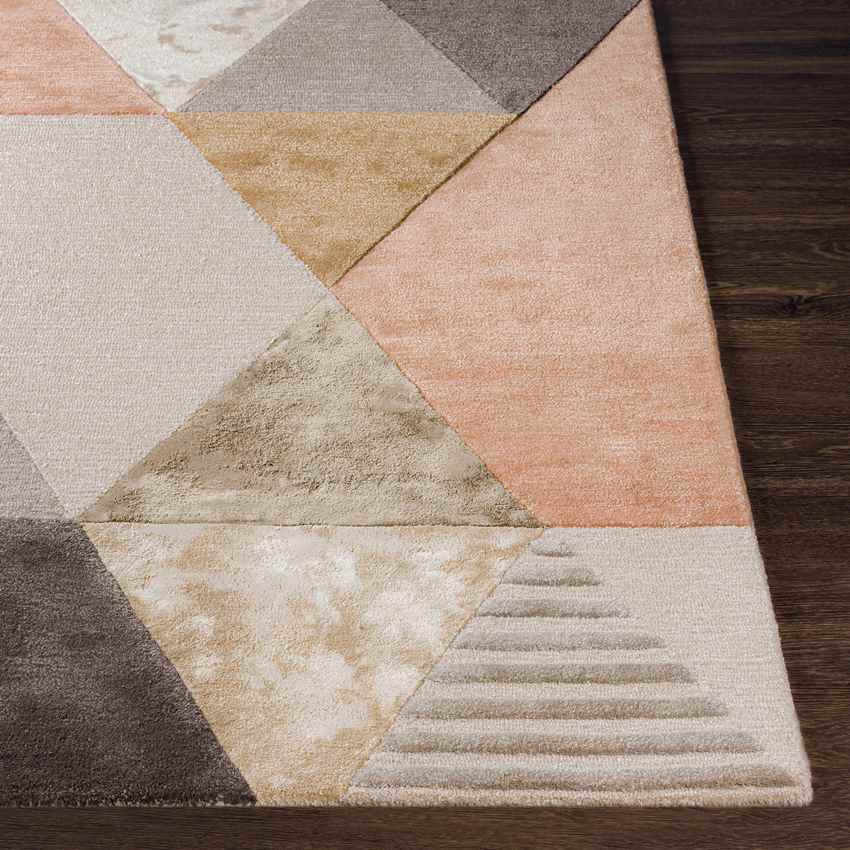 Long Grove Modern Pale Pink Area Rug