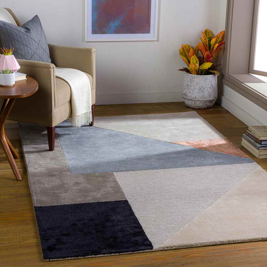 Marquette Heights Modern Medium Gray Area Rug