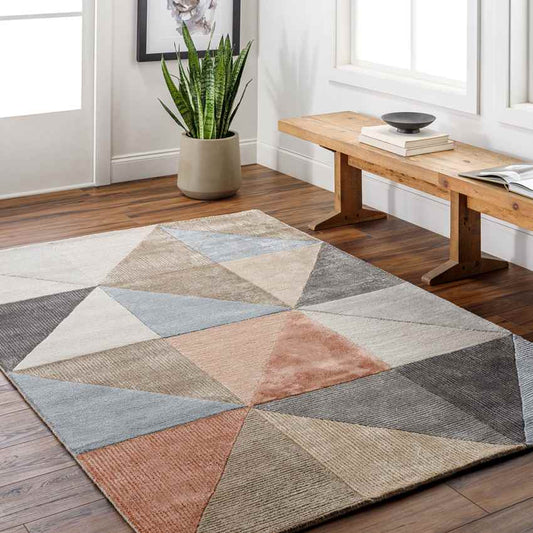 Long Creek Modern Taupe Area Rug
