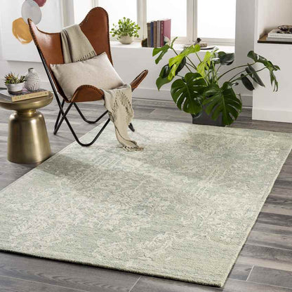 Oldenburg Traditional Light Green Area Rug