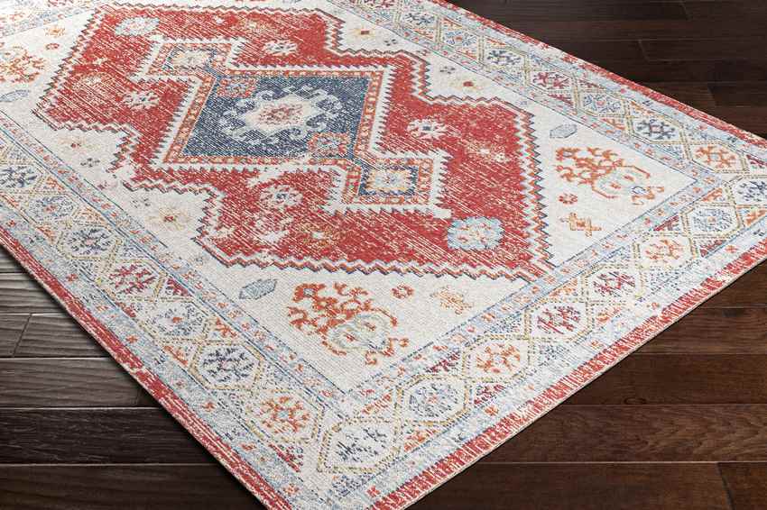 Bone Gap Global Bright Red Area Rug