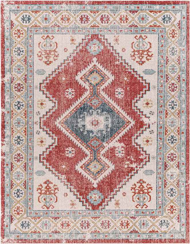 Bone Gap Global Bright Red Area Rug