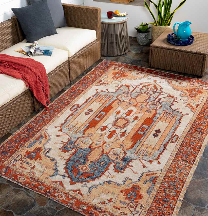 Burnt Prairie Global Terracotta Area Rug