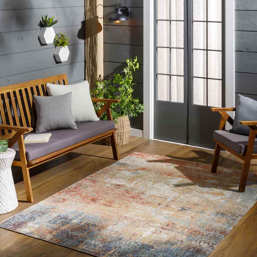 Carbon Hill Modern Burnt Orange Area Rug