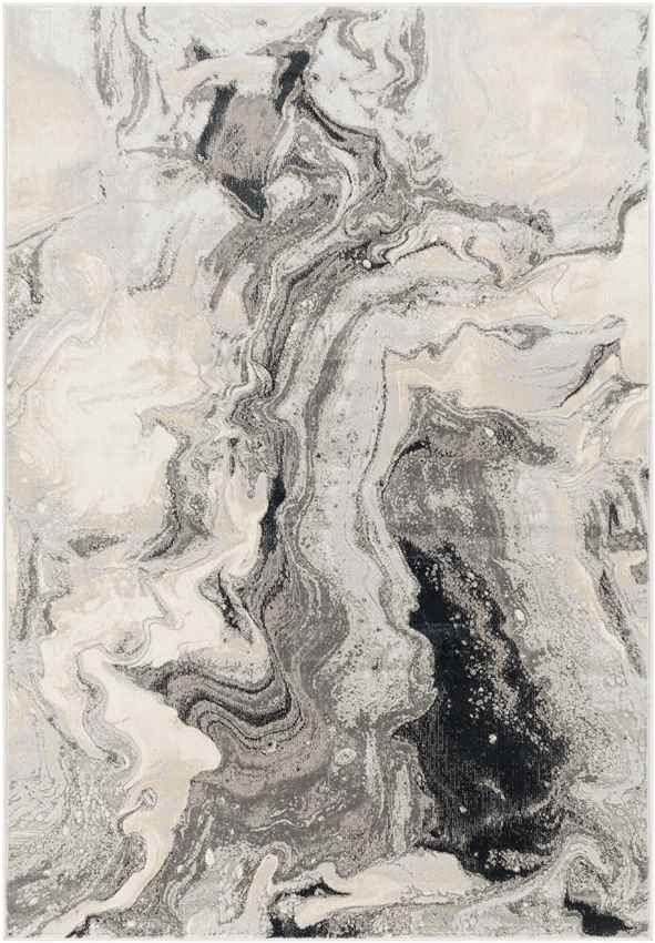 Lake Bluff Modern Black Area Rug